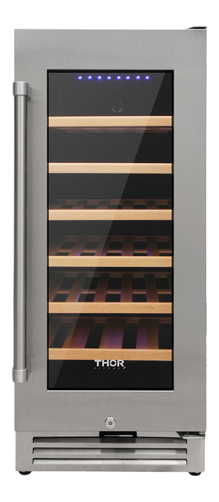 Thor Kitchen 15-Inch Single Zone Wine Cooler, 33 Wine Bottle Capacity - Model TWC1501-R (Renewed)